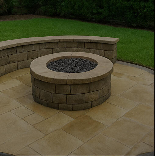 Flagstone Texture Fire Pit--Parkland